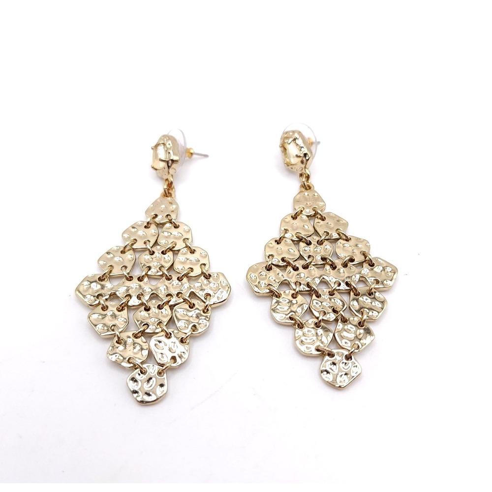 Gold Geometric‎ Chandelier Dangle Earrings